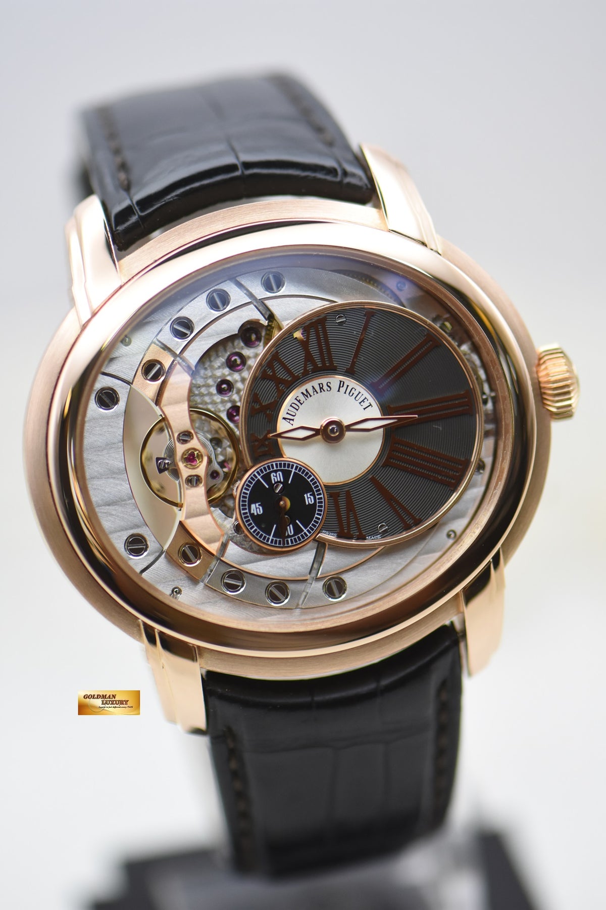 [SOLD] AUDEMARS PIGUET MILLENARY 4101 ROSE GOLD IN LEATHER STRAP 47mm MENS AUTOMATIC 15350OR (MINT)