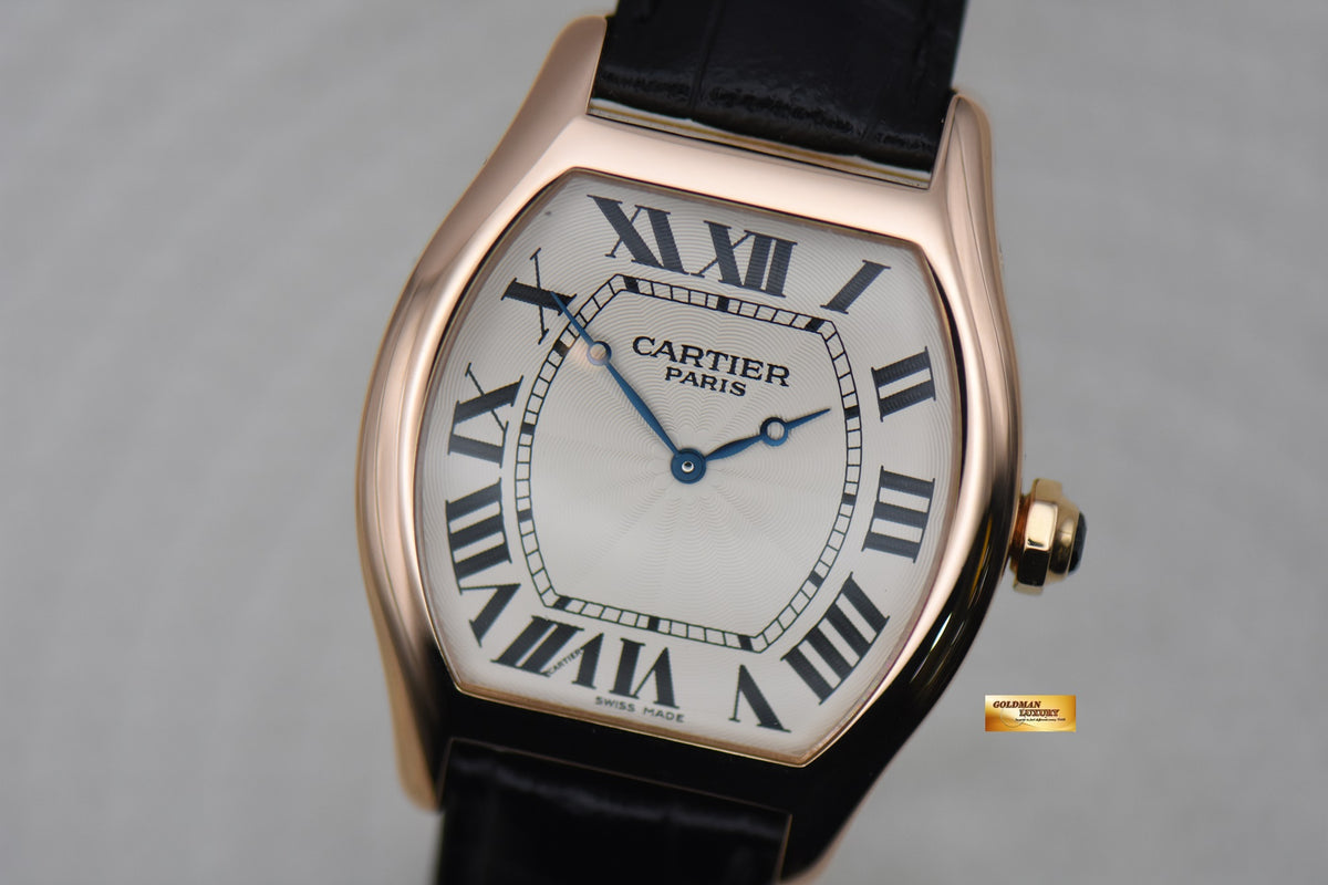 [SOLD] CARTIER PARIS CPCP TORTUE XL MEN’S 18K ROSE GOLD MANUAL WINDING 2763 (MINT)