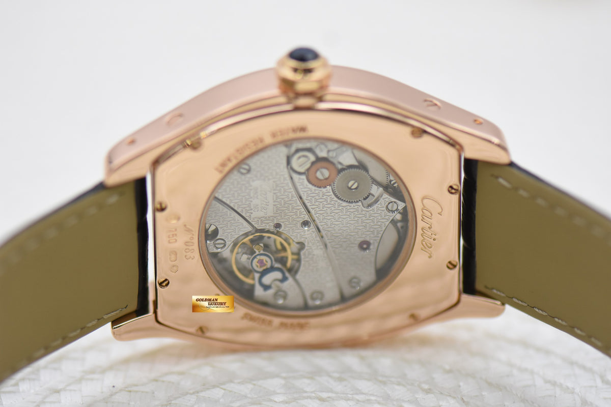 [SOLD] CARTIER PARIS CPCP TORTUE XL MEN’S 18K ROSE GOLD MANUAL WINDING 2763 (MINT)