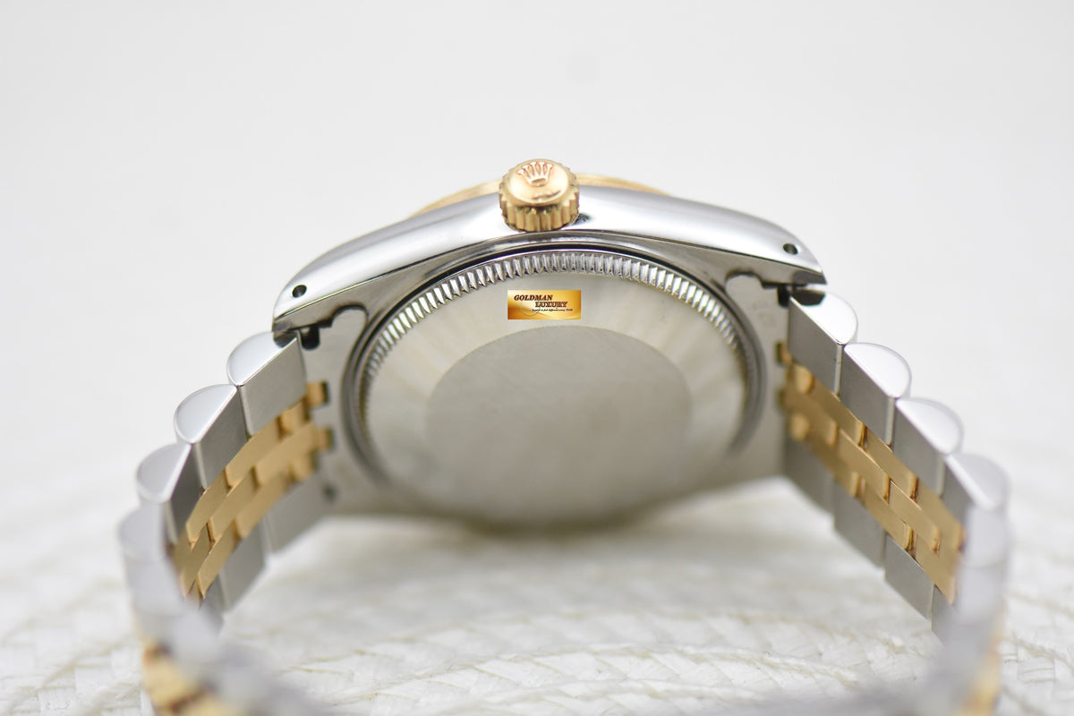 [SOLD] ROLEX OYSTER DATEJUST 31mm HALF-GOLD IN JUBILEE BRACELET DIAMOND GOLD DIAL 68273 (MINT)