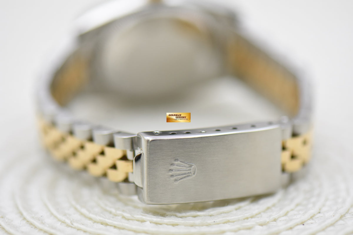[SOLD] ROLEX OYSTER DATEJUST 31mm HALF-GOLD IN JUBILEE BRACELET DIAMOND GOLD DIAL 68273 (MINT)