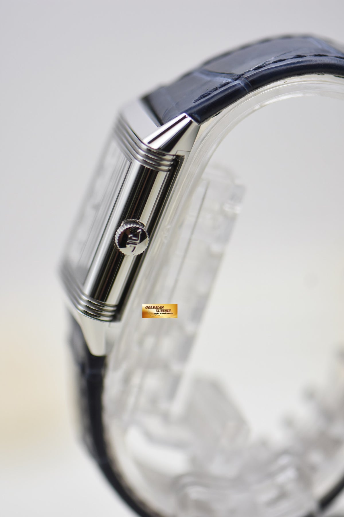 [SOLD] JLC REVERSO MONOFACE LADIES STEEL IN LEATHER QUARTZ Q2618540 (NEW-UNWORN)