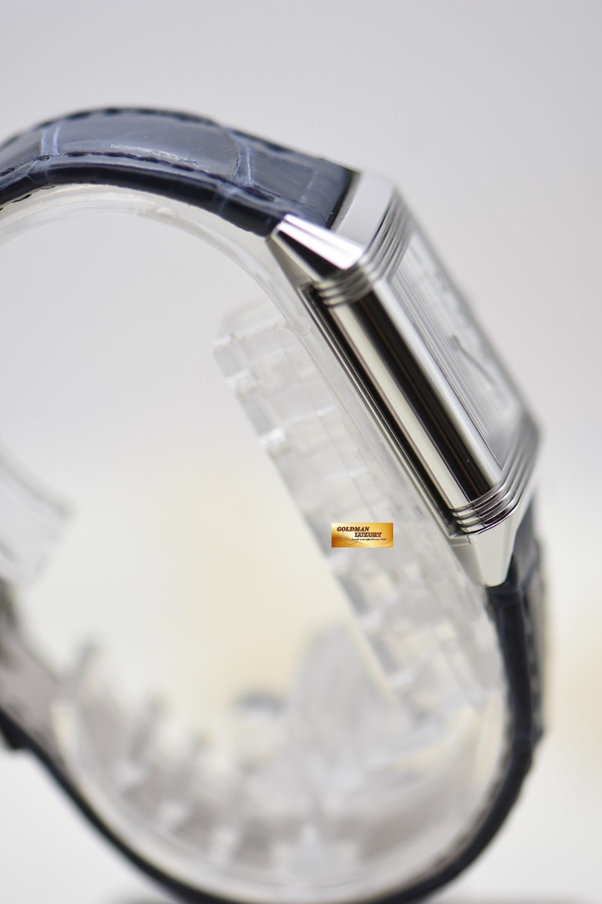 [SOLD] JLC REVERSO MONOFACE LADIES STEEL IN LEATHER QUARTZ Q2618540 (NEW-UNWORN)