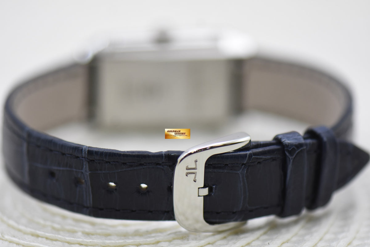 [SOLD] JLC REVERSO MONOFACE LADIES STEEL IN LEATHER QUARTZ Q2618540 (NEW-UNWORN)