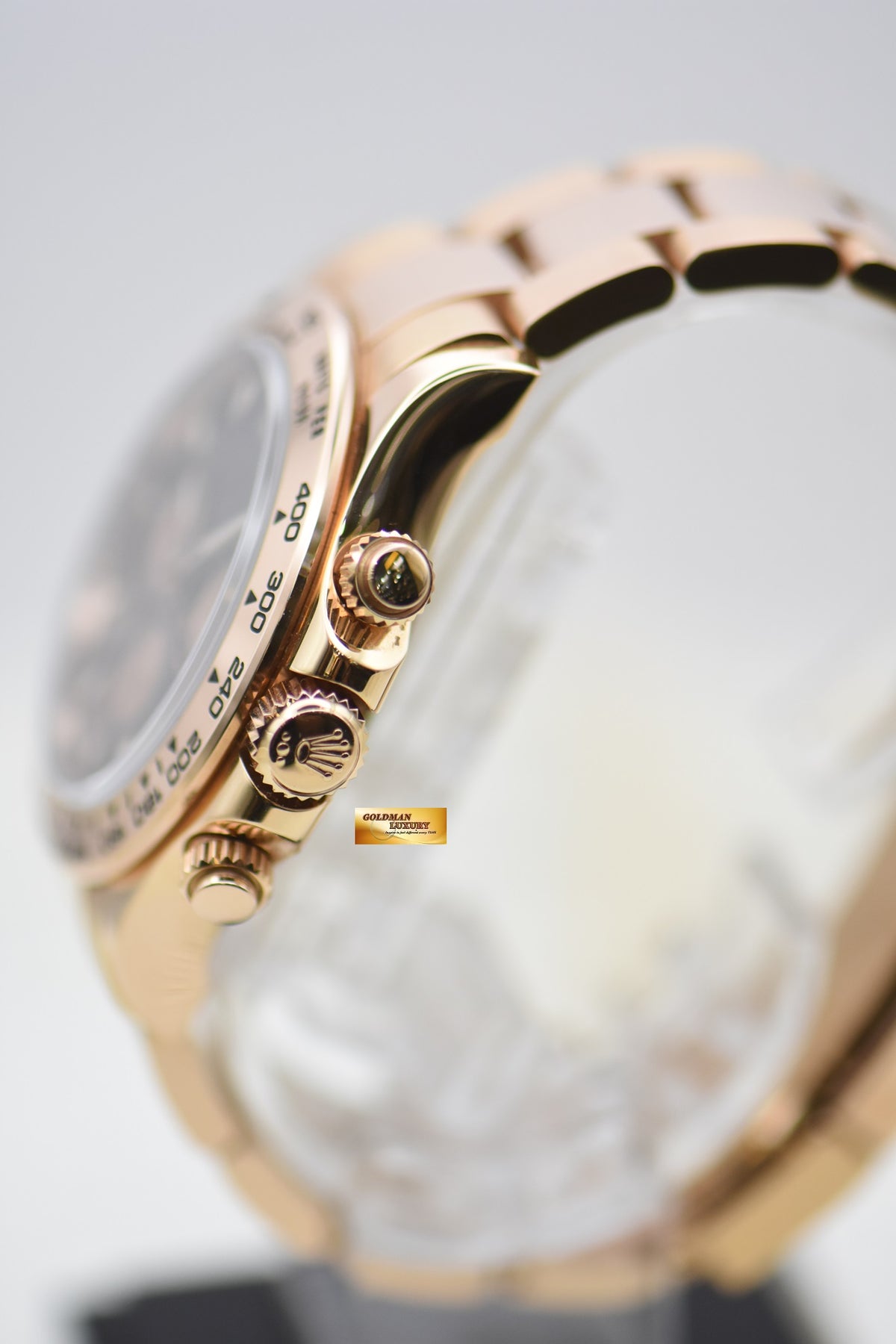 [SOLD] ROLEX OYSTER PERPETUAL DAYTONA EVEROSE GOLD IN BRACELET BLACK DIAL 116505 (LNIB-UNPOLISHED)