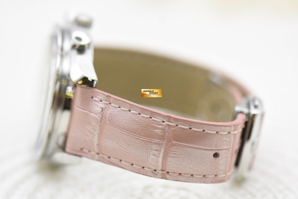 [SOLD] OMEGA SPEEDMASTER CHRONOGRAPH 37mm STEEL IN PINK LEATHER STRAP MOP DIAL 3834.74.34 (MINT)