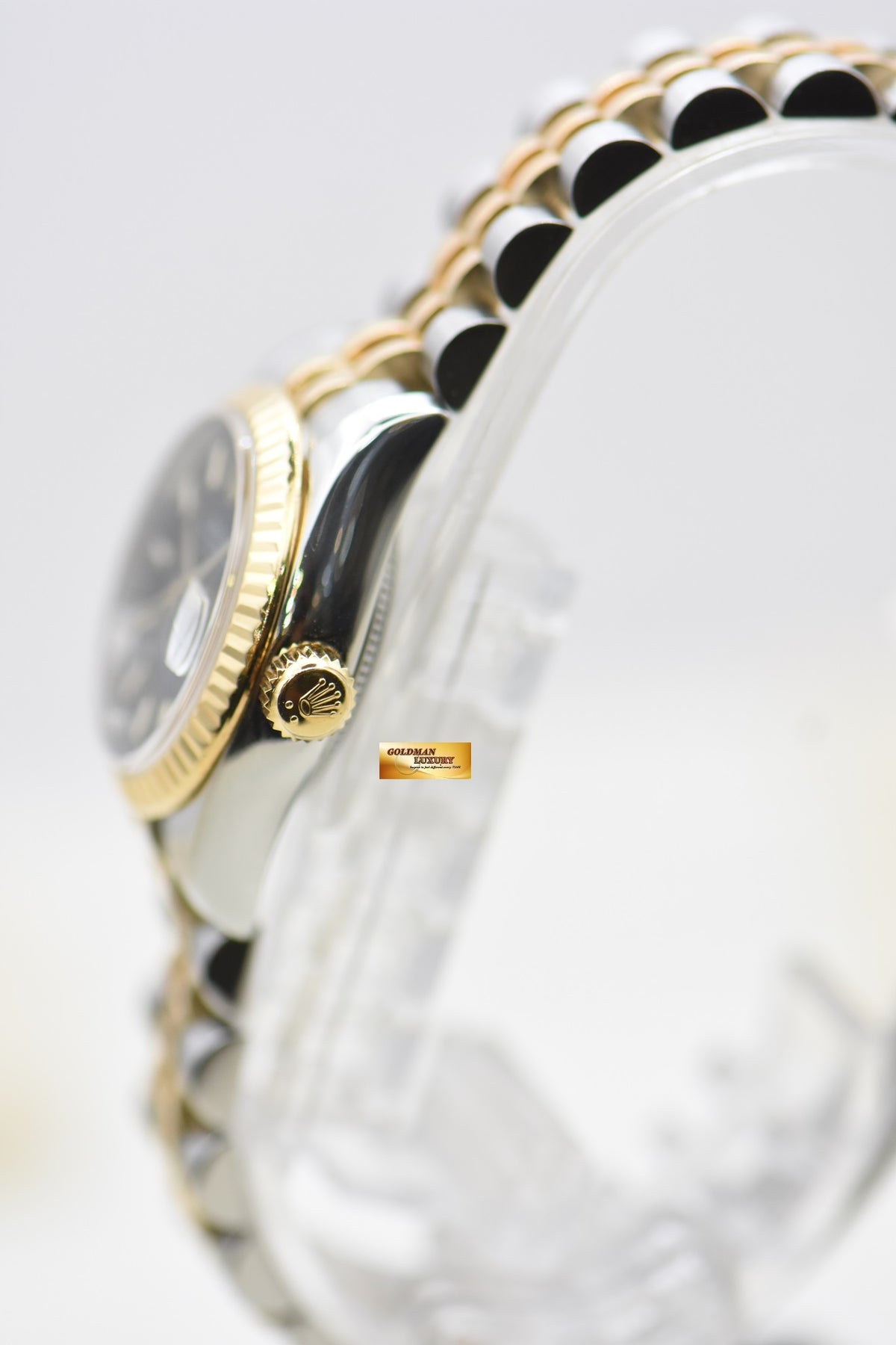 [SOLD] ROLEX OYSTER DATEJUST 26mm HALF GOLD IN JUBILEE BRACELET BLACK DIAL 179173 (MINT)