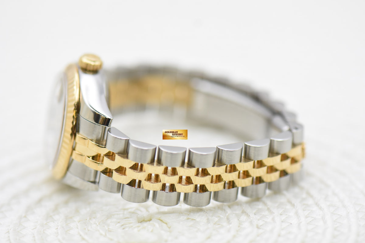 [SOLD] ROLEX OYSTER DATEJUST 26mm HALF GOLD IN JUBILEE BRACELET BLACK DIAL 179173 (MINT)