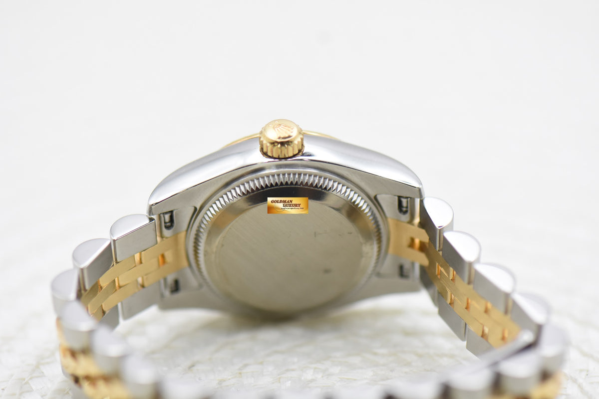 [SOLD] ROLEX OYSTER DATEJUST 26mm HALF GOLD IN JUBILEE BRACELET BLACK DIAL 179173 (MINT)