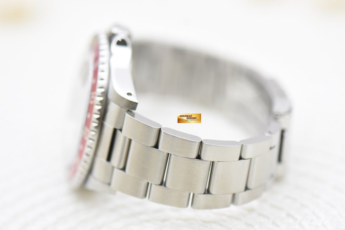 [SOLD] ROLEX OYSTER GMT-MASTER II 40mm STEEL RED/BLACK COKE BEZEL 16710 (MINT)