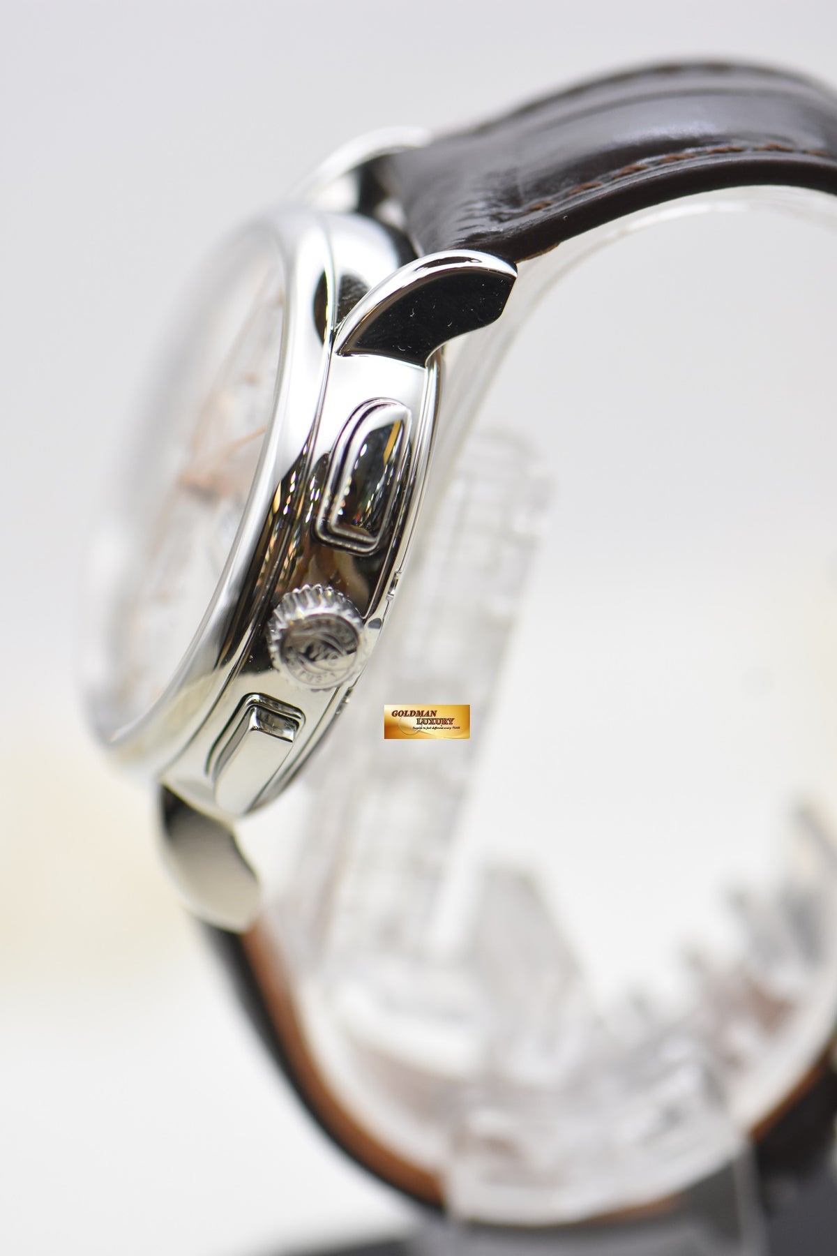 [SOLD] IWC PORTOFINO 41mm CHRONOGRAPH DAY-DATE STEEL IN LEATHER STRAP AUTOMATIC SILVER IW3783-02 (MINT)