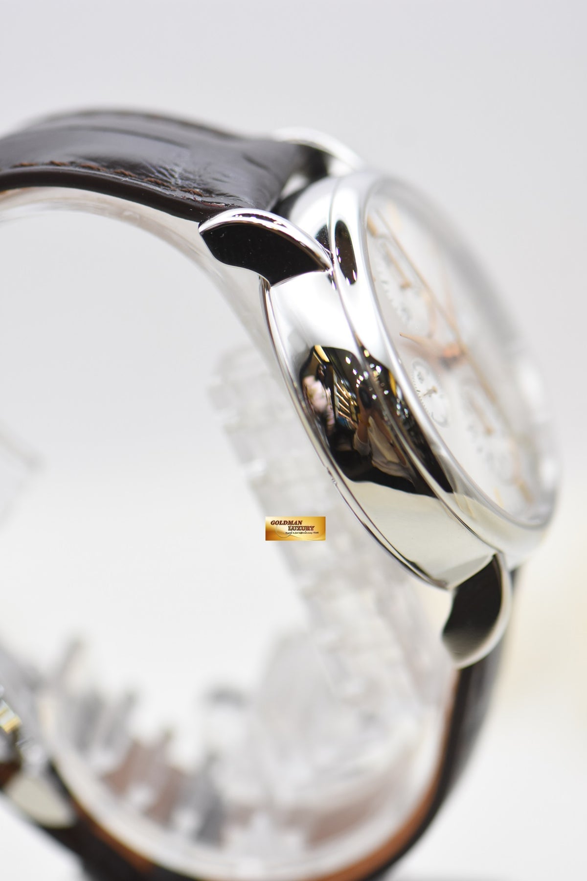 [SOLD] IWC PORTOFINO 41mm CHRONOGRAPH DAY-DATE STEEL IN LEATHER STRAP AUTOMATIC SILVER IW3783-02 (MINT)