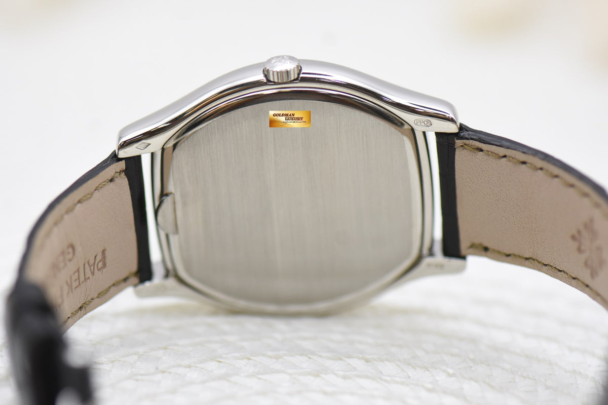 [SOLD] PATEK PHILIPPE TONNEAU-SHAPED PLATINUM 35mm PERPETUAL CALENDAR with MOONPHASE AUTOMATIC 5040P (RARE-LNIB)