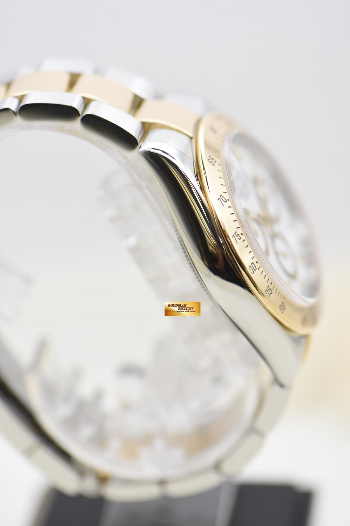 [SOLD] ROLEX OYSTER DAYTONA CHRONOGRAPH 40mm HALF-GOLD IN BRACELET WHITE DIAL 116523 (MINT)