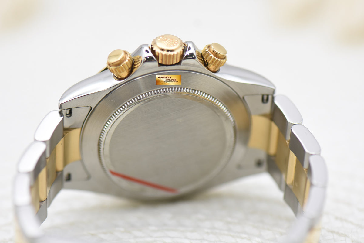 [SOLD] ROLEX OYSTER DAYTONA CHRONOGRAPH 40mm HALF-GOLD IN BRACELET WHITE DIAL 116523 (MINT)