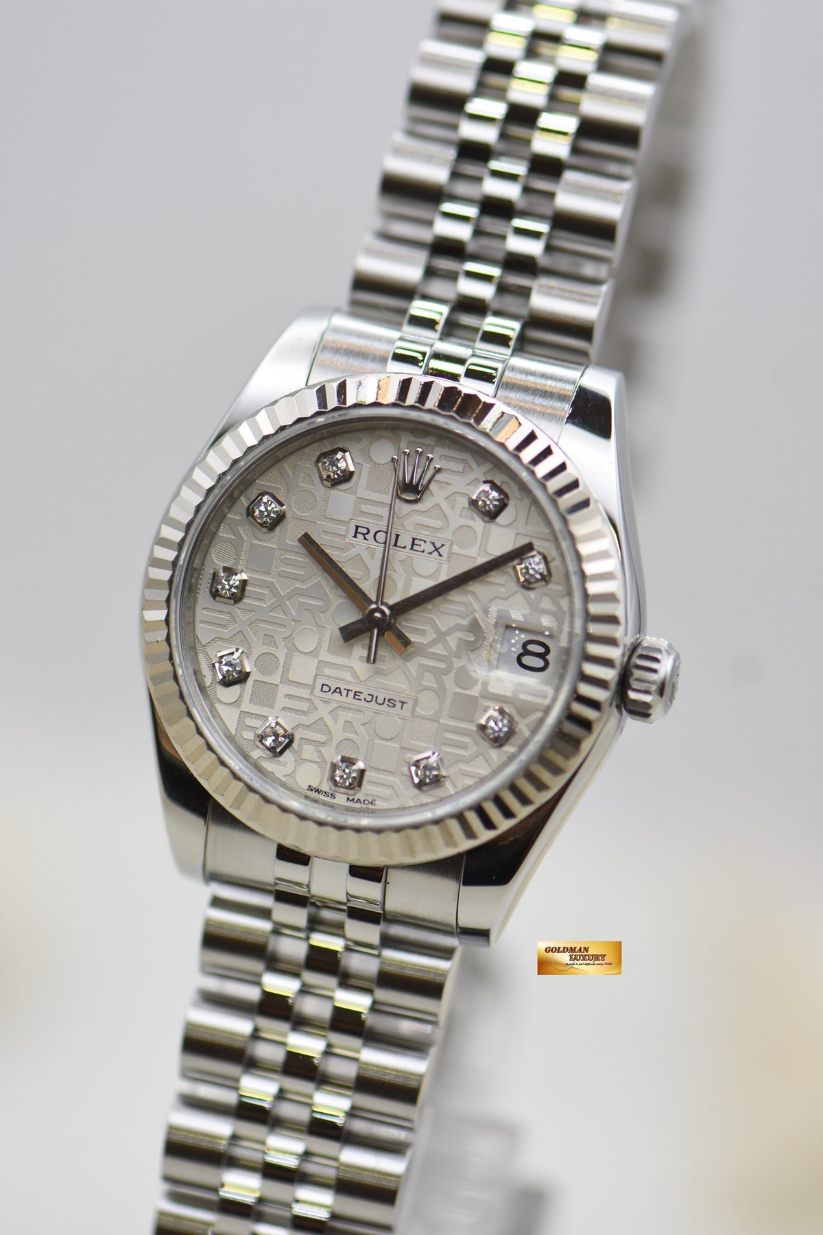 [SOLD] ROLEX OYSTER DATEJUST 31mm STEEL IN JUBILEE BRACELET DIAMOND COMPUTER DIAL 178274 (MINT)