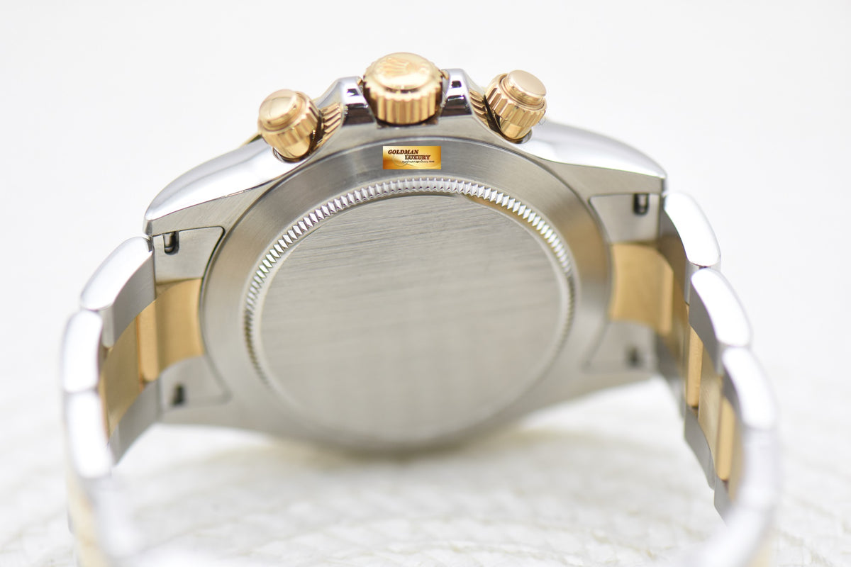[SOLD] ROLEX OYSTER DAYTONA CHRONOGRAPH 40mm HALF-GOLD IN BRACELET BLACK DIAL 116503 (MINT)