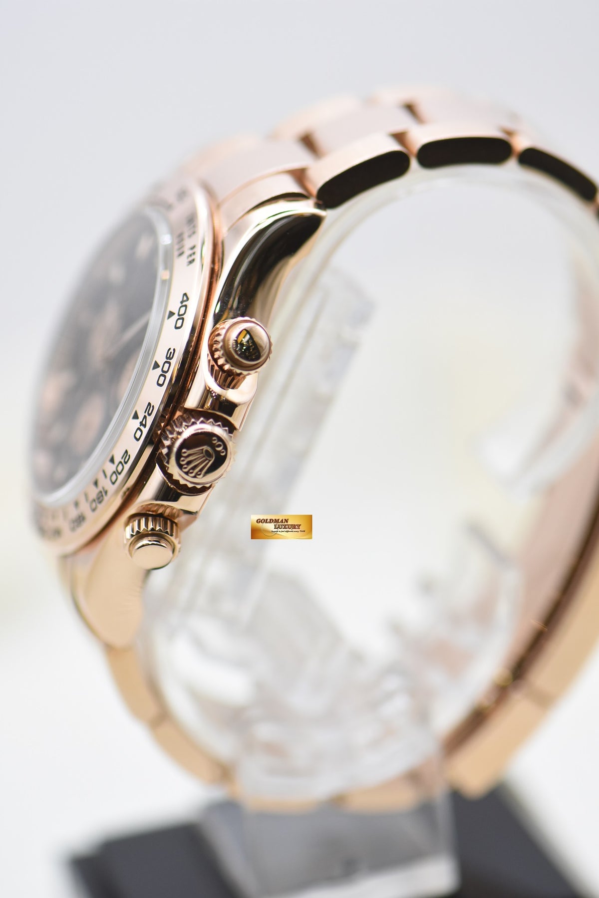 [SOLD] ROLEX OYSTER DAYTONA 40mm EVEROSE GOLD IN BRACELET BLACK DIAL 116505 (MINT)