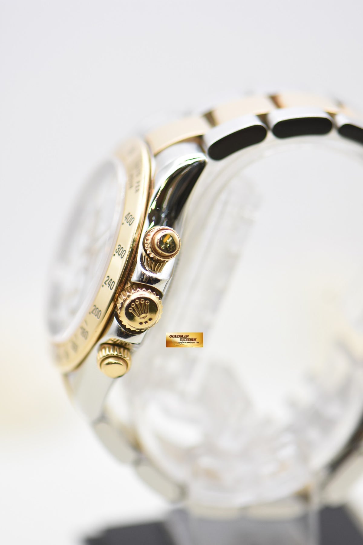 [SOLD] ROLEX OYSTER DAYTONA CHRONOGRAPH 40mm HALF-GOLD IN BRACELET WHITE DIAL 116523 (MINT)