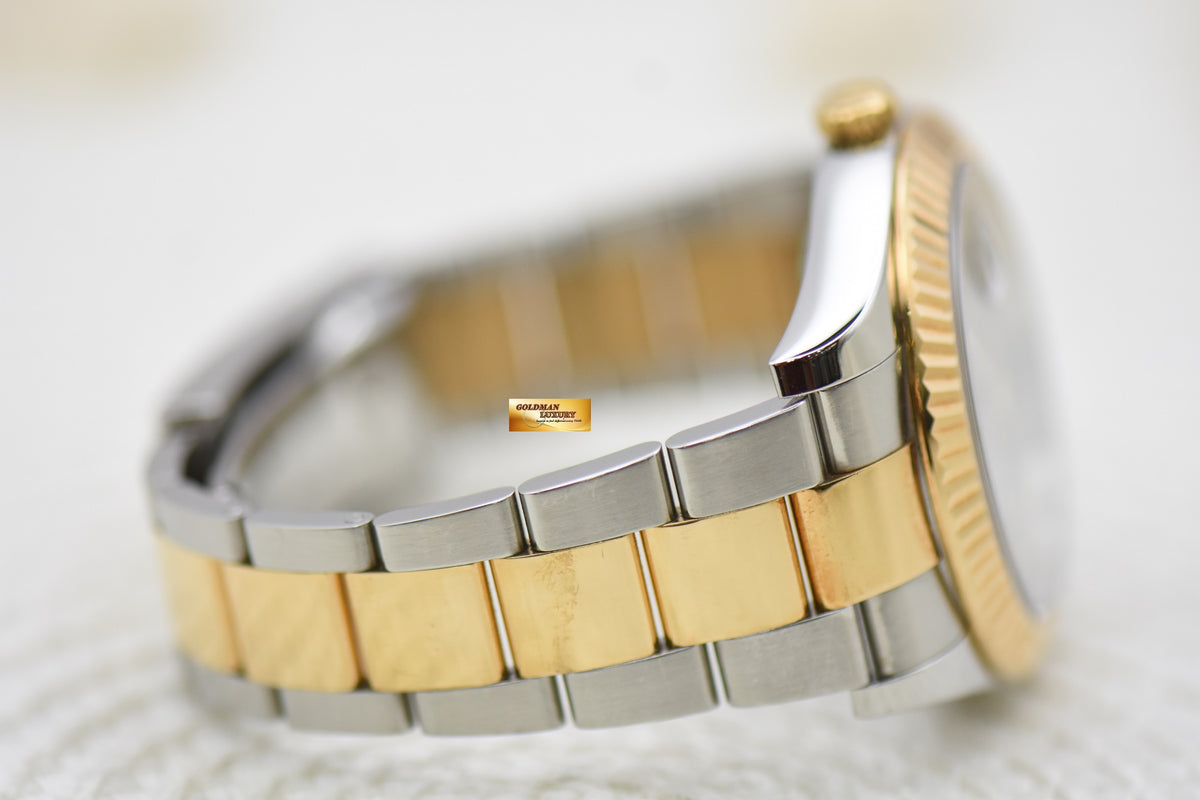 [SOLD] ROLEX OYSTER DATEJUST II 41mm GOLD / STEEL IN OYSTER BRACELET BLACK ROMAN DIAL 116333 (MINT)