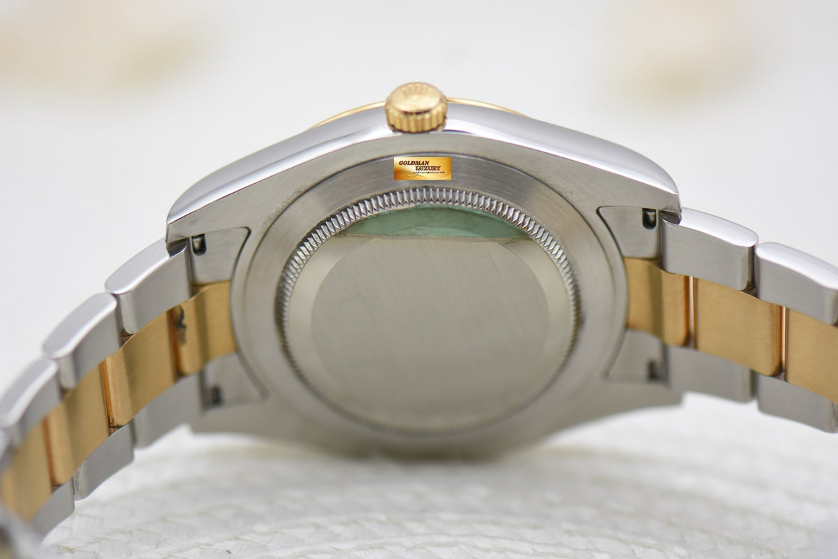 [SOLD] ROLEX OYSTER DATEJUST II 41mm GOLD / STEEL IN OYSTER BRACELET BLACK ROMAN DIAL 116333 (MINT)