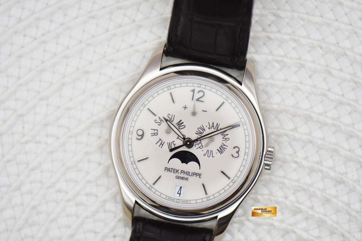 [SOLD] PATEK PHILIPPE ANNUAL CALENDAR 39mm MOONPHASE w/ POWER RESERVE WHITE GOLD AUTOMATIC 5146G (MINT)