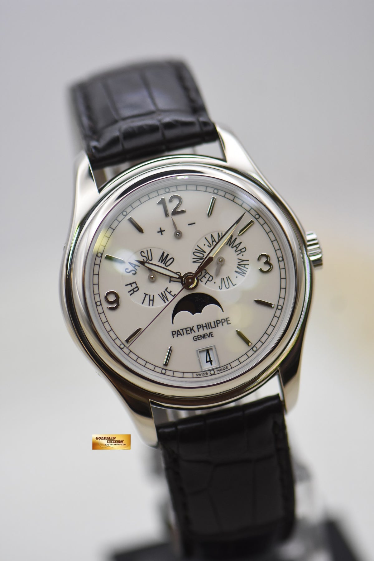 [SOLD] PATEK PHILIPPE ANNUAL CALENDAR 39mm MOONPHASE w/ POWER RESERVE WHITE GOLD AUTOMATIC 5146G (MINT)