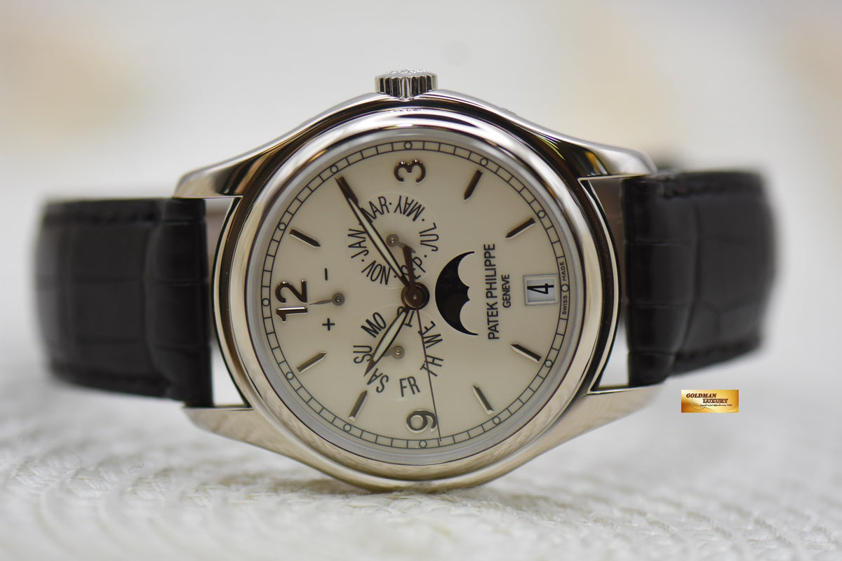 [SOLD] PATEK PHILIPPE ANNUAL CALENDAR 39mm MOONPHASE w/ POWER RESERVE WHITE GOLD AUTOMATIC 5146G (MINT)