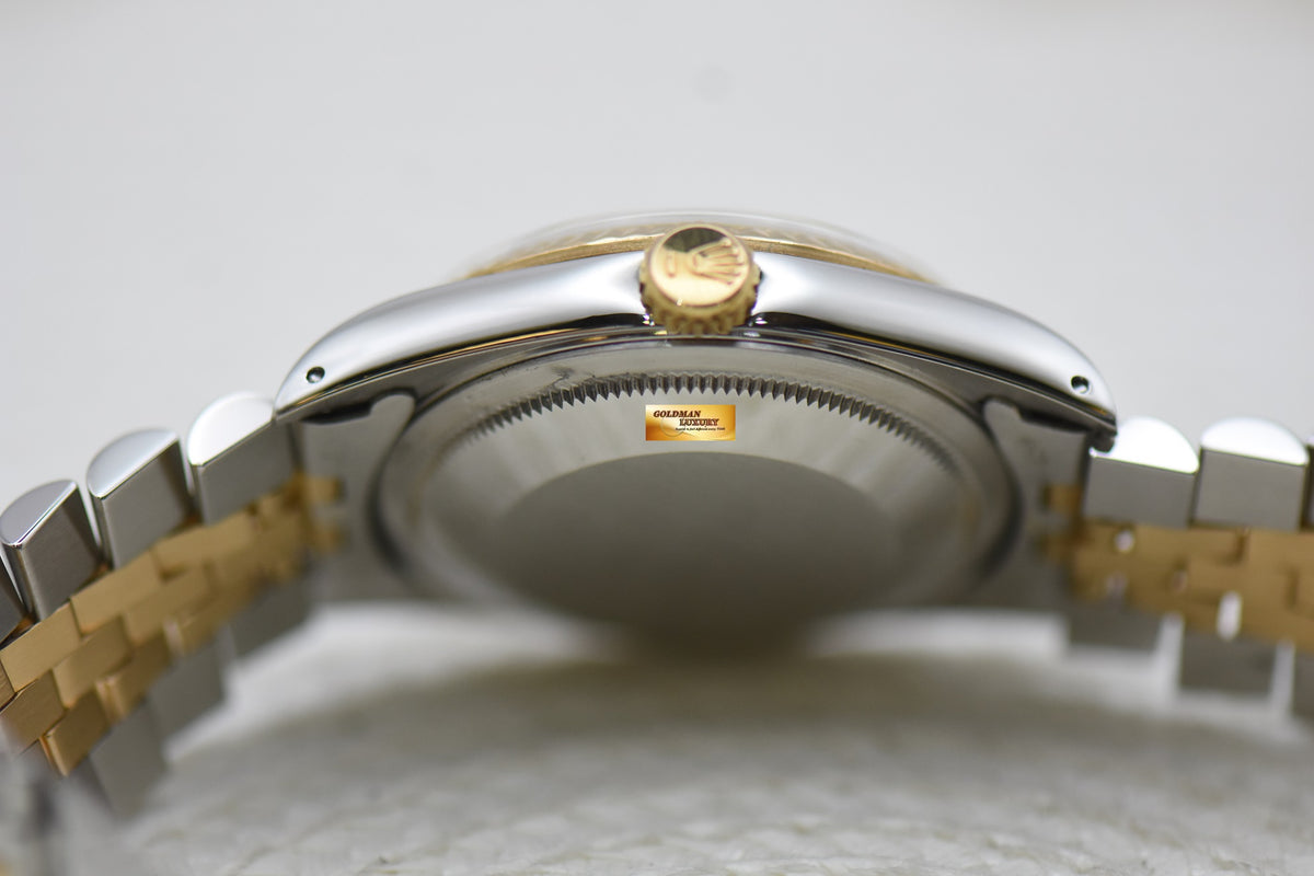 [SOLD] ROLEX OYSTER DATEJUST 36mm HALF-GOLD IN JUBILEE BRACELET SALMON ROMAN DIAL 16233 (MINT)
