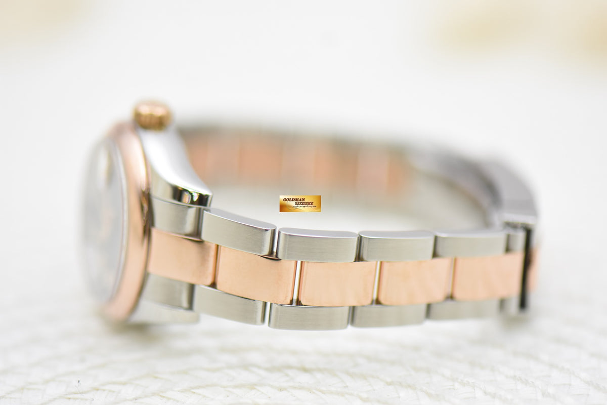 [SOLD] ROLEX OYSTER DATEJUST 26mm HALF-EVEROSE GOLD OYSTER BRACELET DARK COMPUTER DIAMOND DIAL 179161 (MINT)