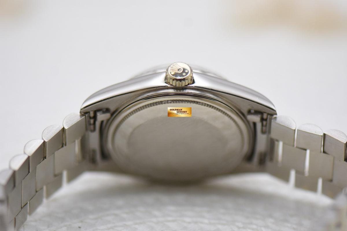 [SOLD] ROLEX OYSTER DAY-DATE 36mm WHITE GOLD IN BRACELET SILVER DIAL 1803 (VINTAGE)