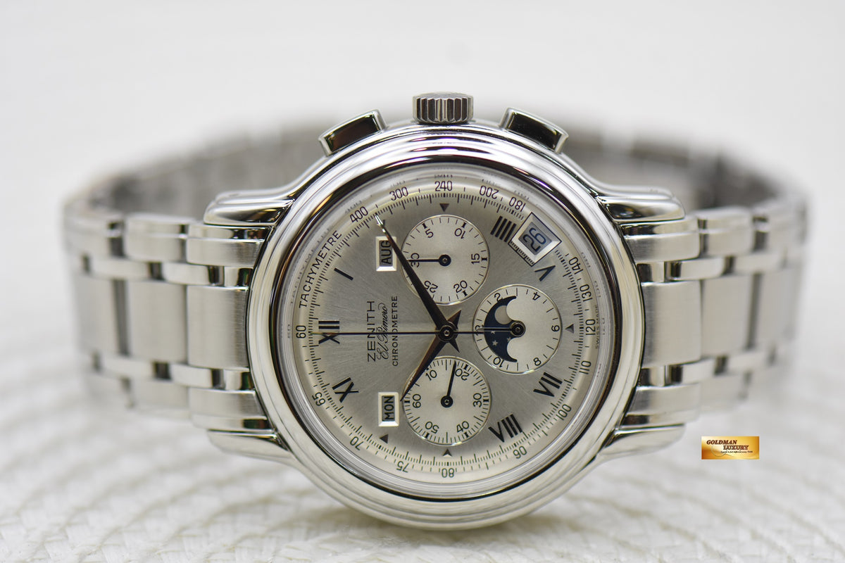 [SOLD] ZENITH EL PRIMERO CHRONOMASTER 39mm MOONPHASE TRIPLE CALENDAR AUTOMATIC 02.0240.410 (MINT)