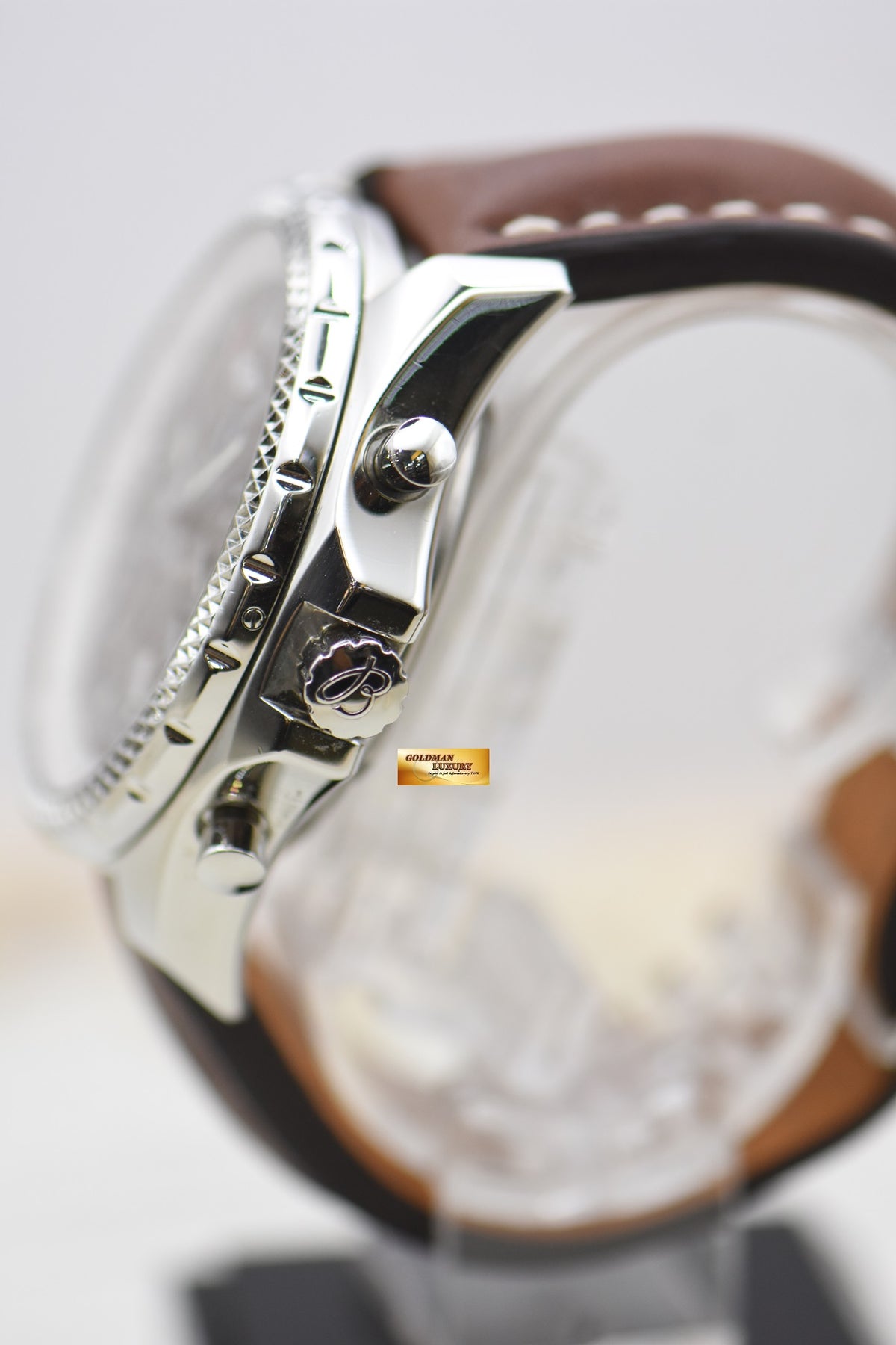 [SOLD] BREITLING BENTLEY 6.75 CHRONOGRAPH 48.7mm STEEL LEATHER STRAP AUTOMATIC BRONZE DIAL A44362 (MINT)