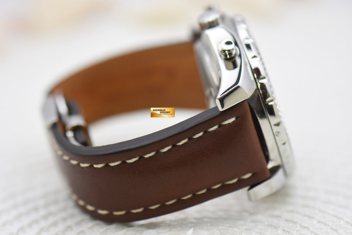 [SOLD] BREITLING BENTLEY 6.75 CHRONOGRAPH 48.7mm STEEL LEATHER STRAP AUTOMATIC BRONZE DIAL A44362 (MINT)