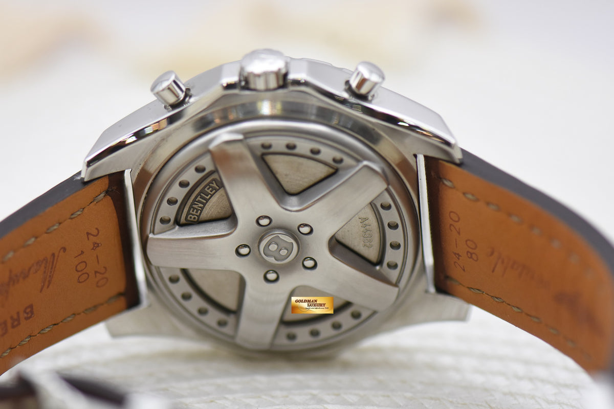 [SOLD] BREITLING BENTLEY 6.75 CHRONOGRAPH 48.7mm STEEL LEATHER STRAP AUTOMATIC BRONZE DIAL A44362 (MINT)