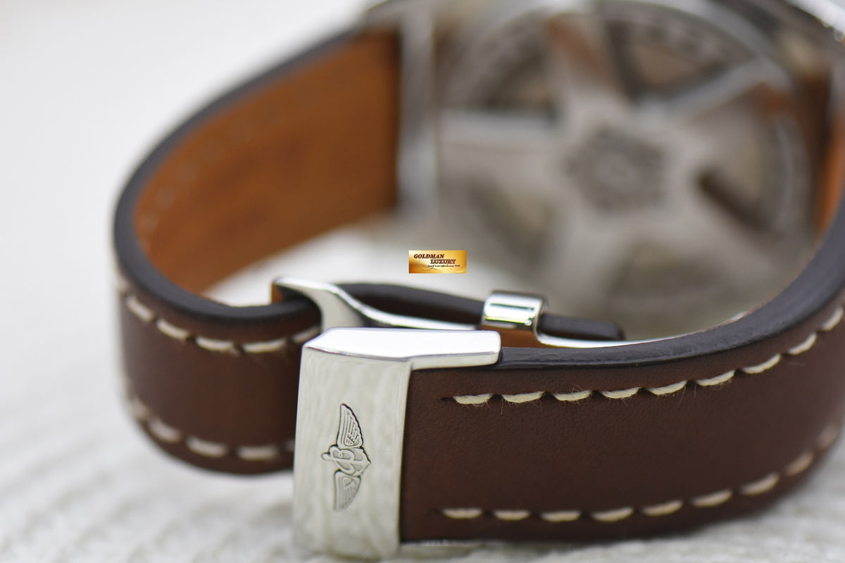 [SOLD] BREITLING BENTLEY 6.75 CHRONOGRAPH 48.7mm STEEL LEATHER STRAP AUTOMATIC BRONZE DIAL A44362 (MINT)