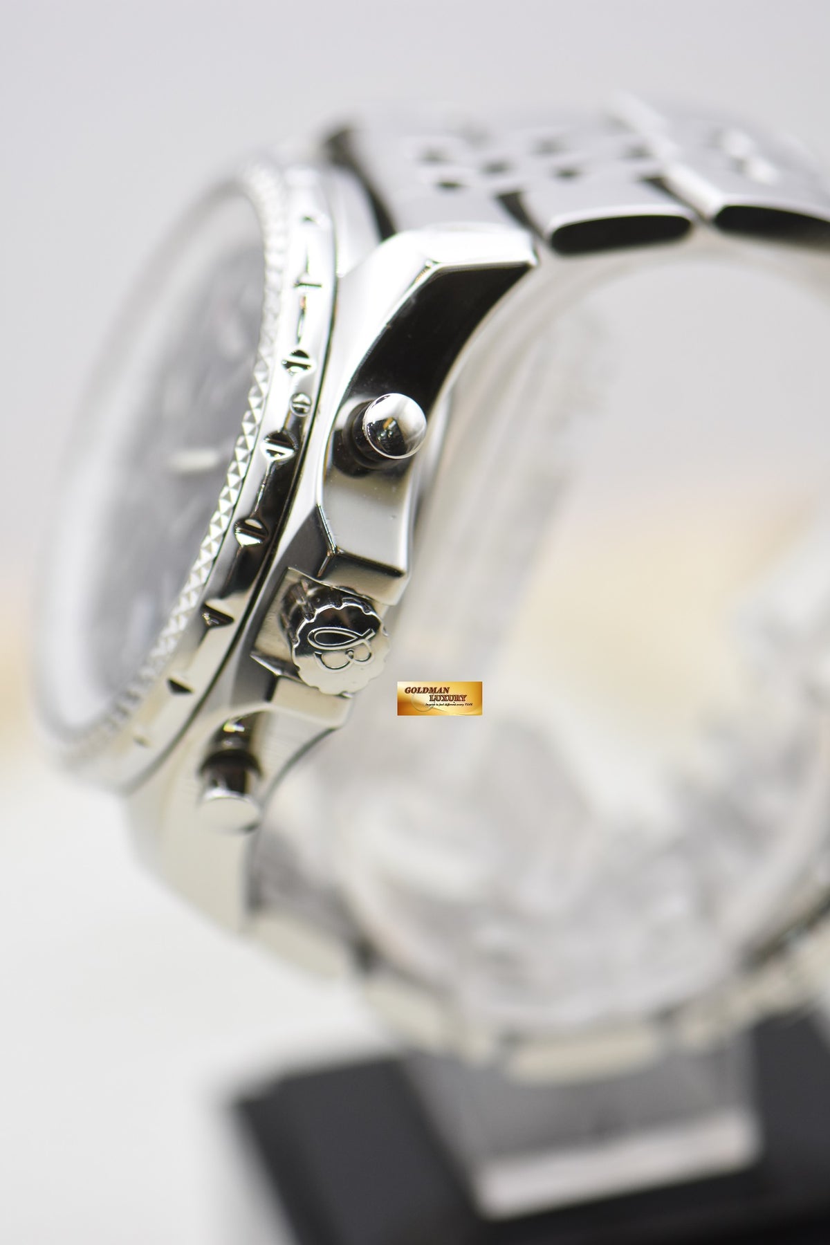 [SOLD] BREITLING BENTLEY 6.75 CHRONOGRAPH 48.7mm STEEL BRACELET AUTOMATIC BLUE DIAL A44362 (MINT)