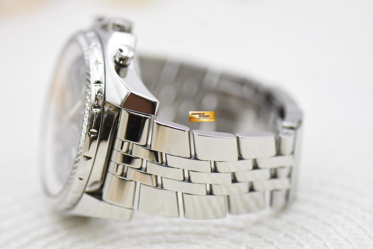 [SOLD] BREITLING BENTLEY 6.75 CHRONOGRAPH 48.7mm STEEL BRACELET AUTOMATIC BLUE DIAL A44362 (MINT)