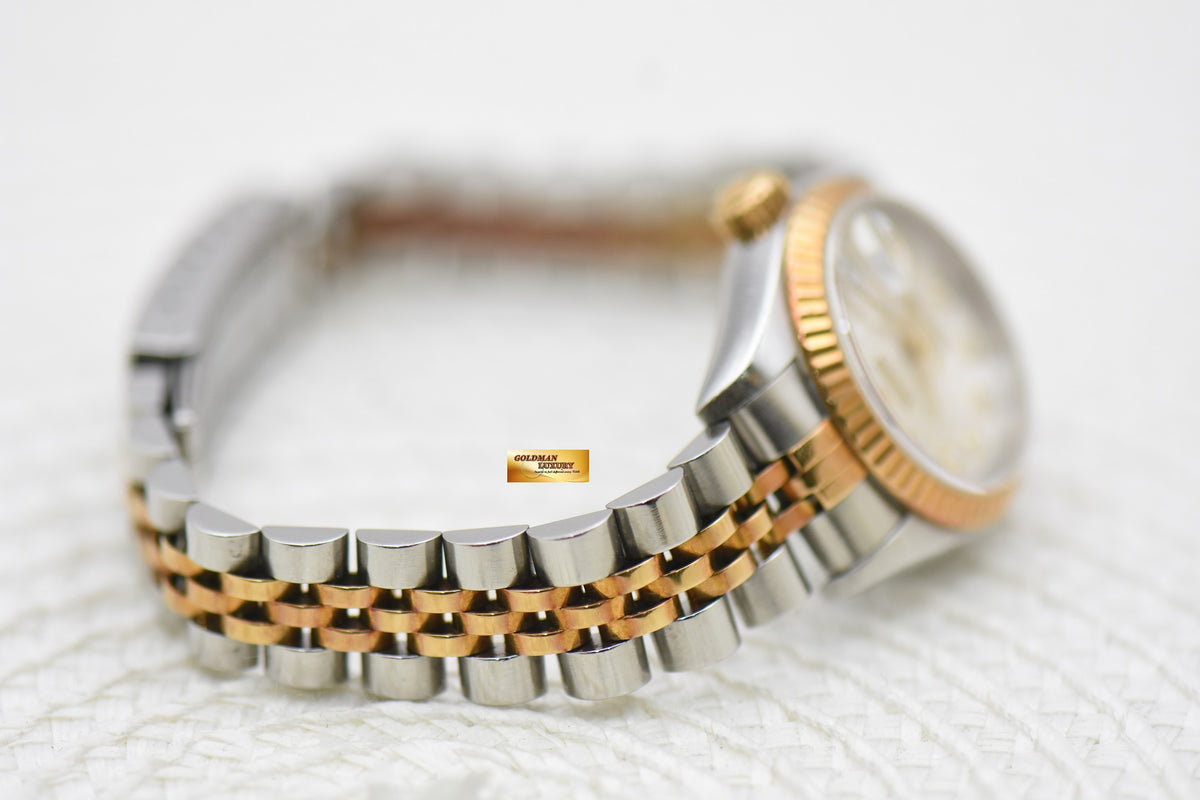 [SOLD] ROLEX OYSTER DATEJUST 26mm HALF-GOLD IN JUBILEE BRACELET COMPUTER DIAMOND DIAL 69173 (MINT)