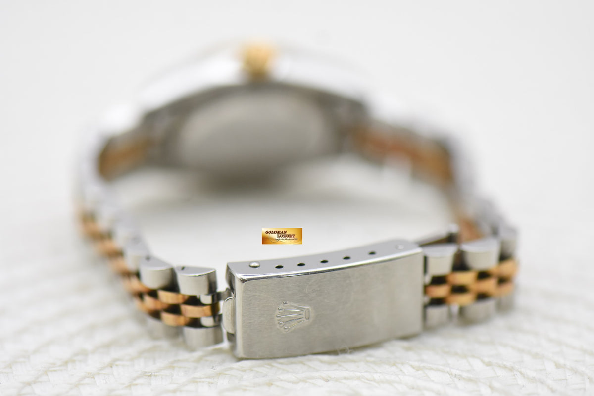 [SOLD] ROLEX OYSTER DATEJUST 26mm HALF-GOLD IN JUBILEE BRACELET COMPUTER DIAMOND DIAL 69173 (MINT)