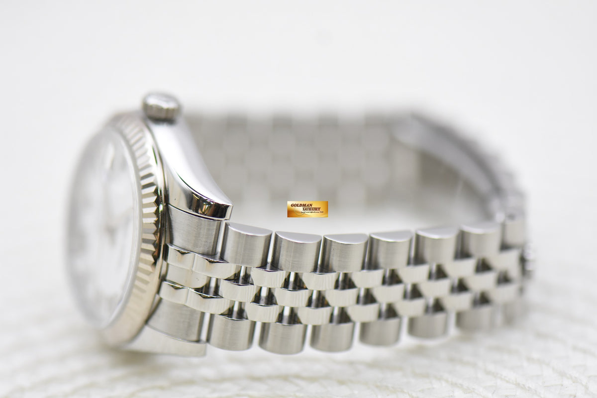 [SOLD] ROLEX OYSTER DATEJUST 31mm STEEL IN JUBILEE BRACELET WHITE ROMAN DIAL 178274 (MINT)
