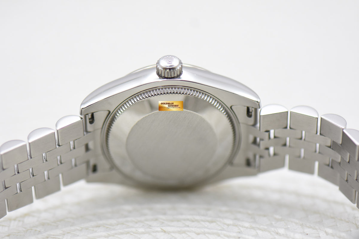 [SOLD] ROLEX OYSTER DATEJUST 31mm STEEL IN JUBILEE BRACELET WHITE ROMAN DIAL 178274 (MINT)