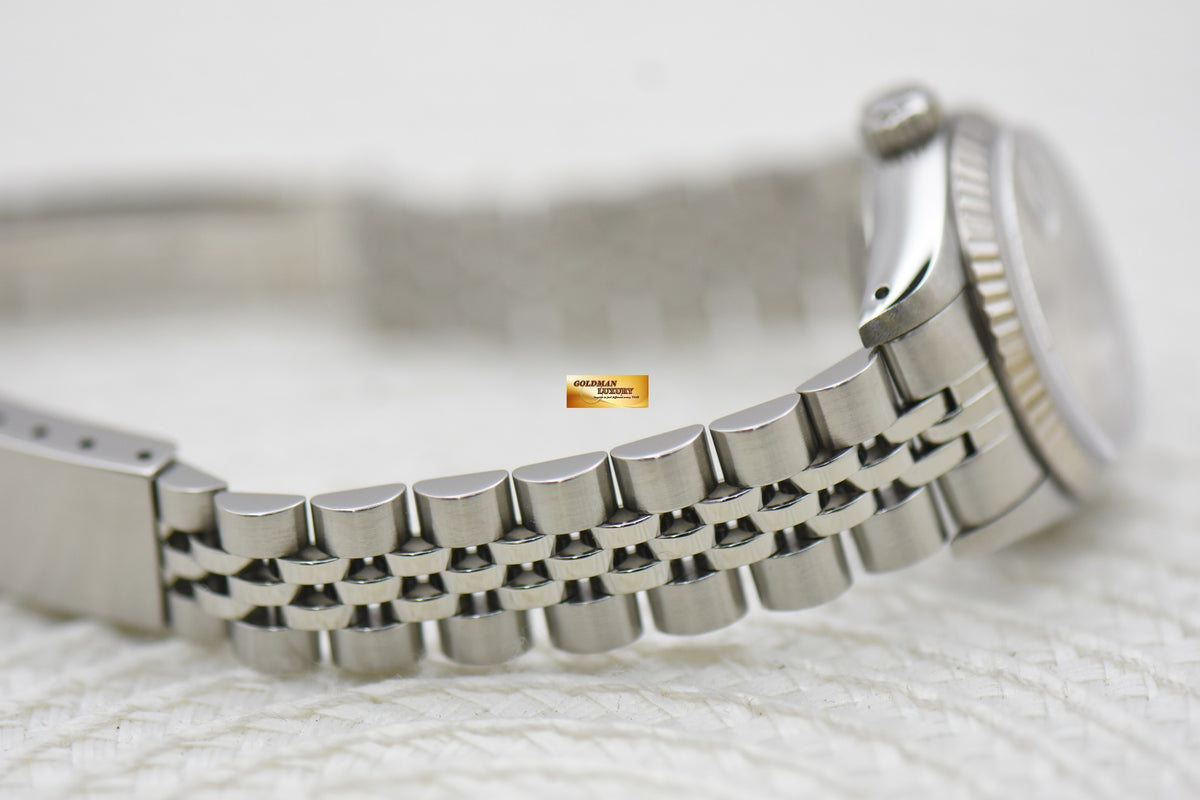 [SOLD] ROLEX OYSTER DATEJUST 26mm STEEL IN JUBILEE BRACELET SILVER DIAMOND DIAL 69174 (MINT)