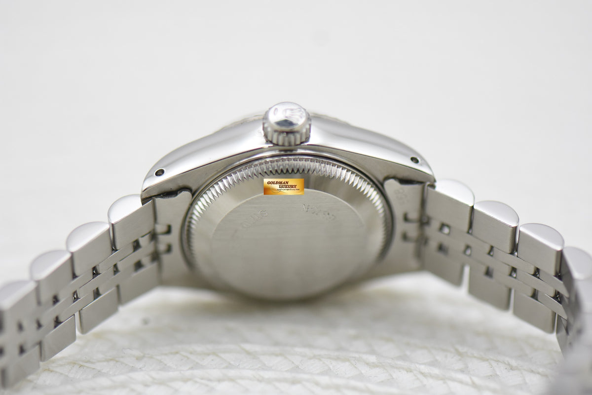 [SOLD] ROLEX OYSTER DATEJUST 26mm STEEL IN JUBILEE BRACELET SILVER DIAMOND DIAL 69174 (MINT)