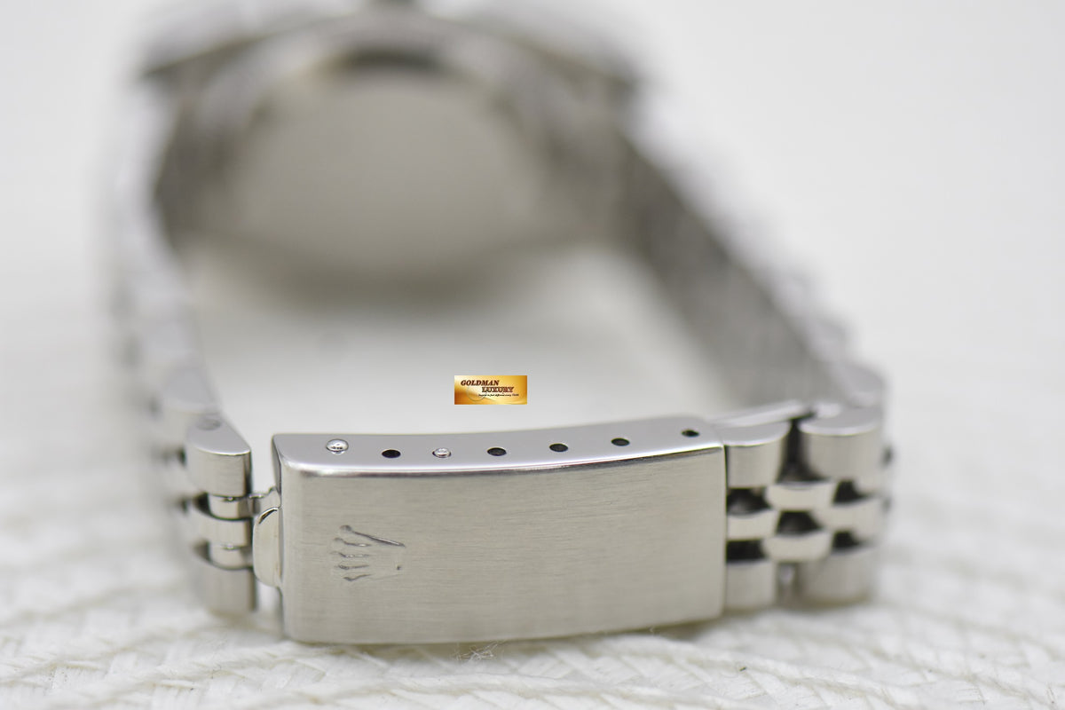 [SOLD] ROLEX OYSTER DATEJUST 26mm STEEL IN JUBILEE BRACELET SILVER DIAMOND DIAL 69174 (MINT)