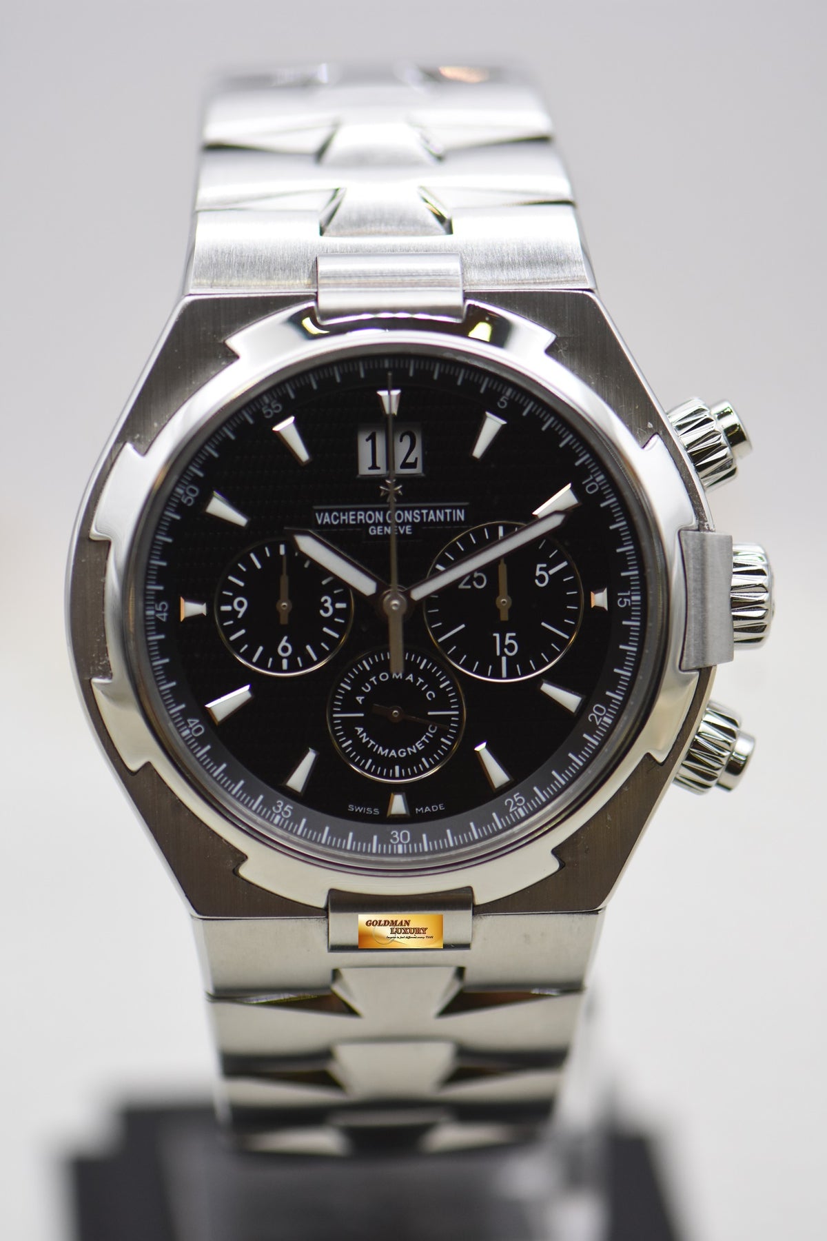 [SOLD] VACHERON CONSTANTIN OVERSEAS CHRONOGRAPH 42mm STEEL IN BRACELET BLACK AUTOMATIC 49150 (MINT)