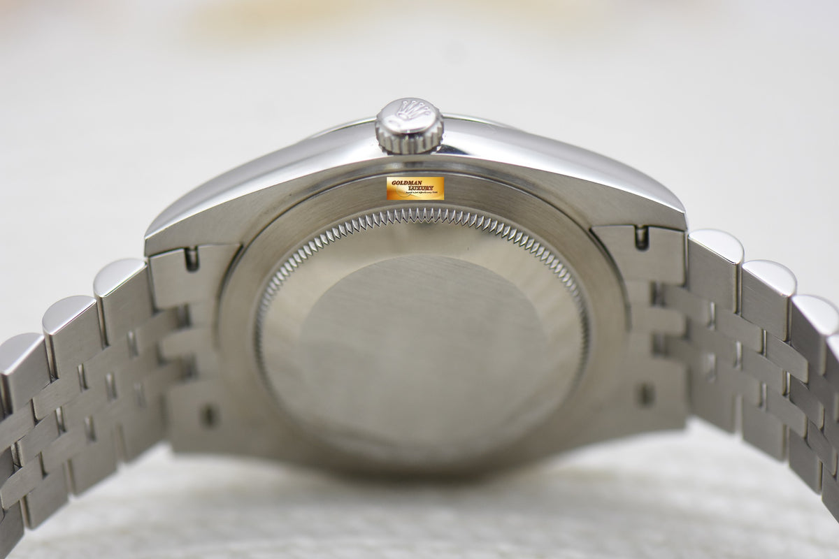 [SOLD] ROLEX OYSTER PERPETUAL DATEJUST 41 STEEL IN BRACELET BLUE ROMAN DIAL AUTOMATIC 126300 (MINT)