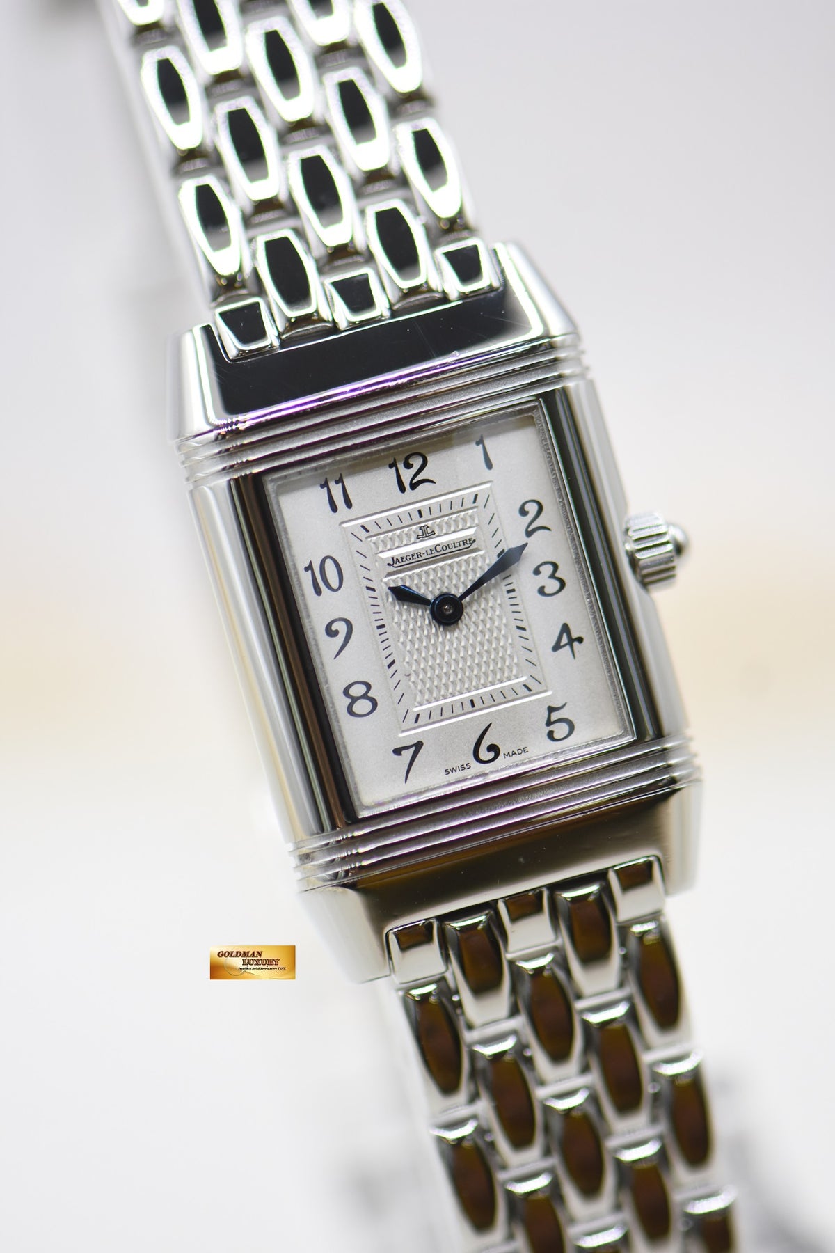 [SOLD] JLC REVERSO DUETTO DIAMONDS LADIES SMALL STEEL IN BRACELET MANUAL Q2668110 (MINT)