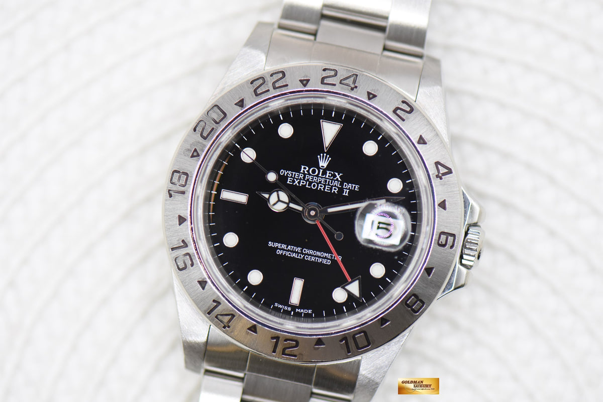 [SOLD] ROLEX OYSTER EXPLORER II 40mm STEEL BLACK DIAL 16570 (MINT)