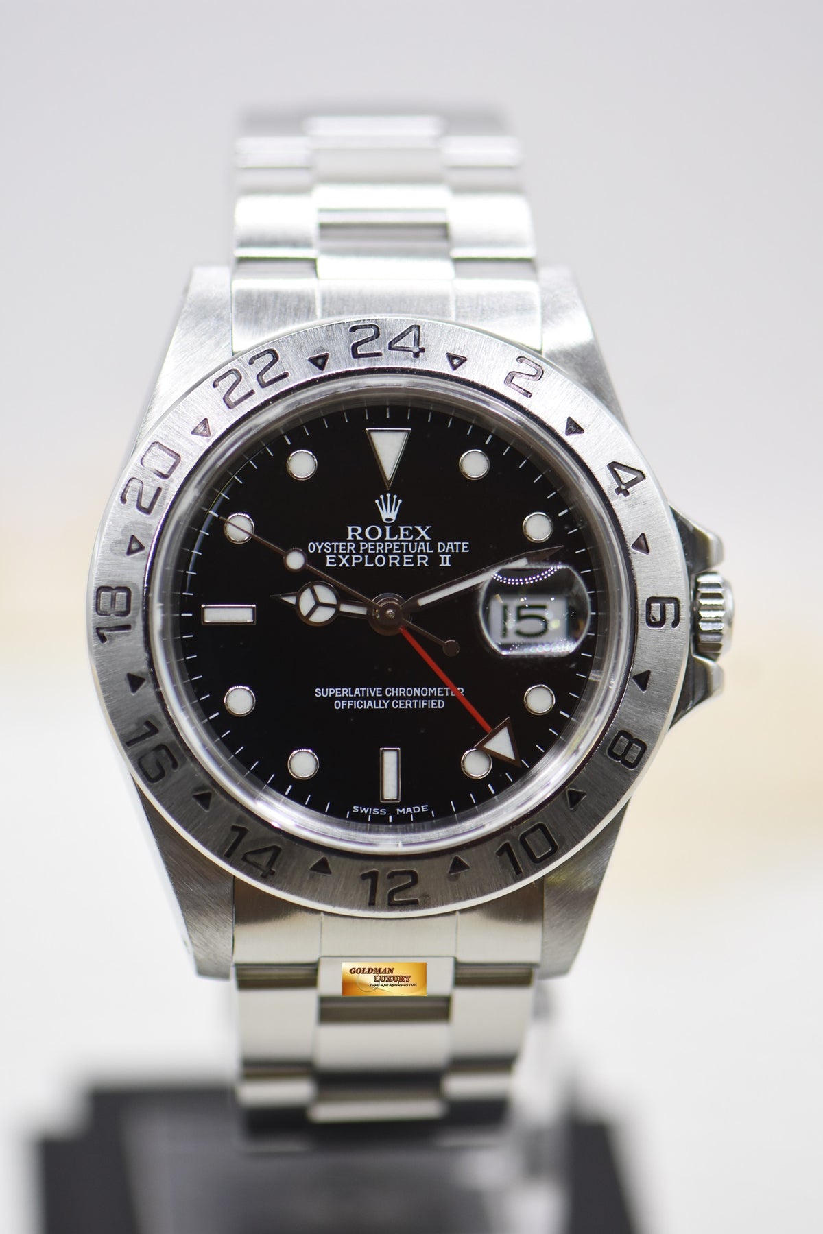 [SOLD] ROLEX OYSTER EXPLORER II 40mm STEEL BLACK DIAL 16570 (MINT)